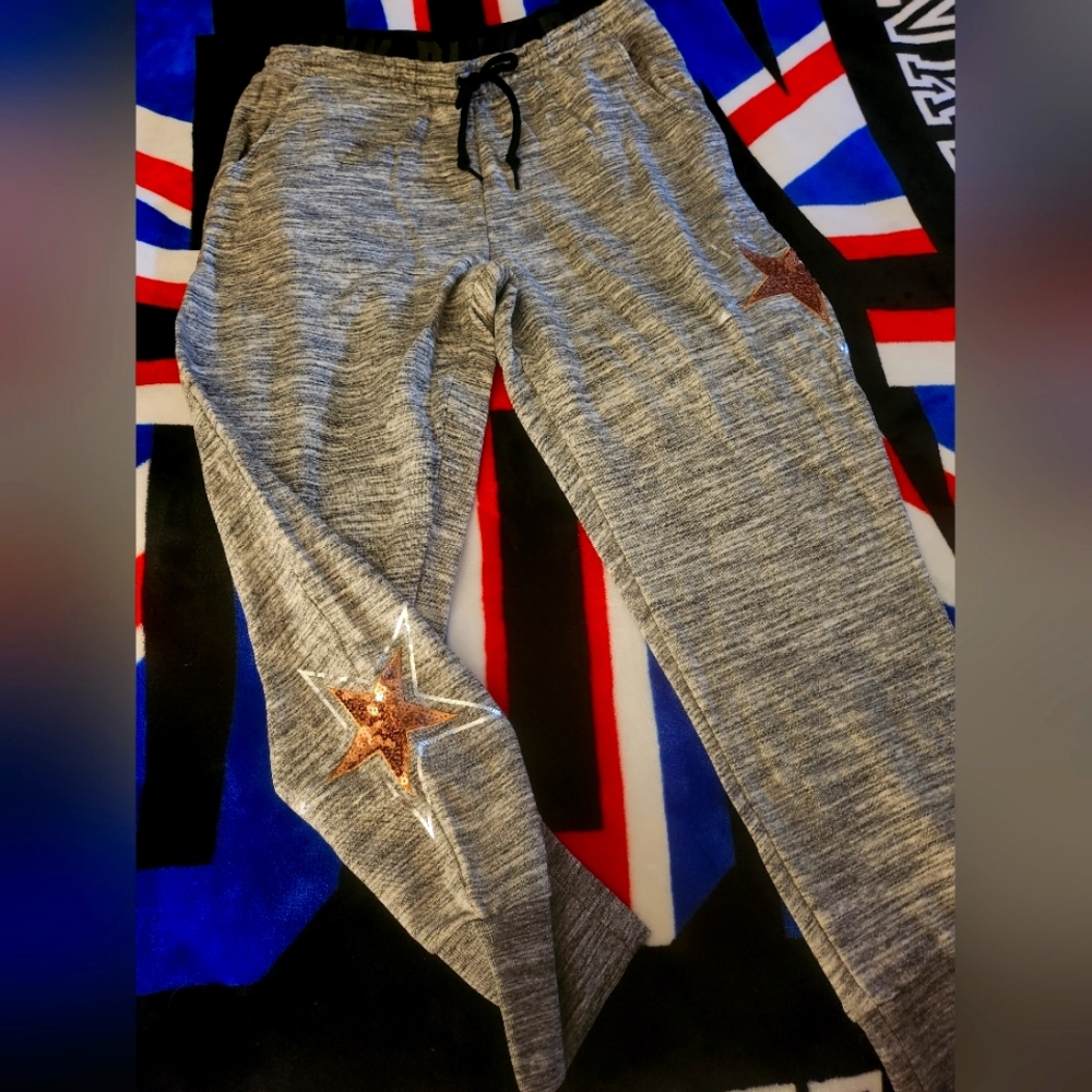 Victorias Secret PINK star bling joggers L